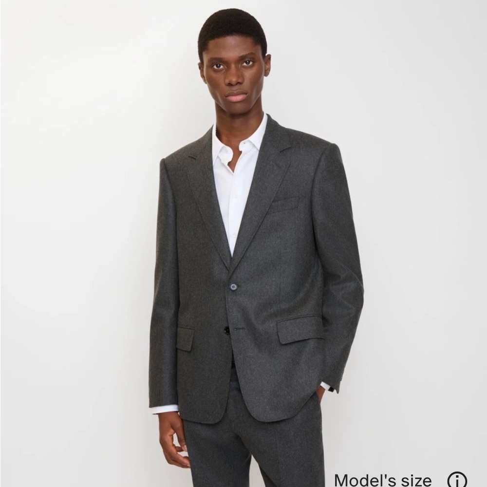 Burberry Men's Dark Charcoal Gray Two-Button Suit Blazer